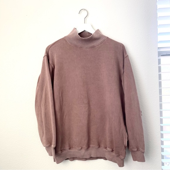 Aerie• Mock Neck Crew Oversized - Picture 2 of 5